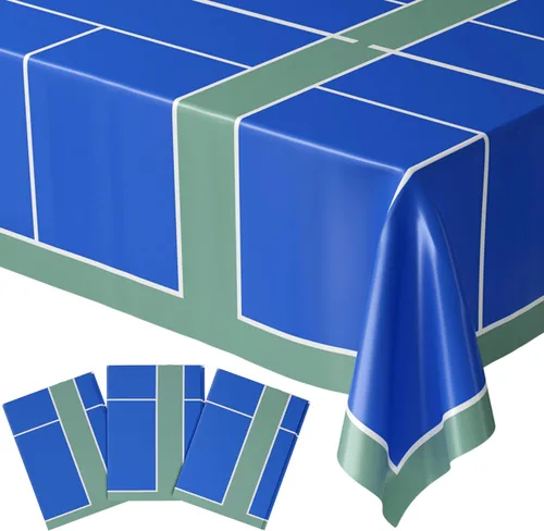 Miniatura 26 de Blue Orchards Fundas de mesa de caramelo (paquete de 3) – 54 x 108 pulgadas XL – Mantel, suministros de fiesta, decoraciones, fiesta de cumpleaños