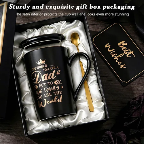 Miniatura 5 de Regalos para el día del padre de parte de hija, hijo, esposa, regalos de cumpleaños divertidos para marido, papá, nuevo papá, taza de café