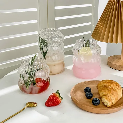Miniatura 4 de Maritown Taza de café helado con pajilla, taza de café transparente de 13.8 onzas con popote de vidrio y cepillo limpiador de pajilla, cristalería