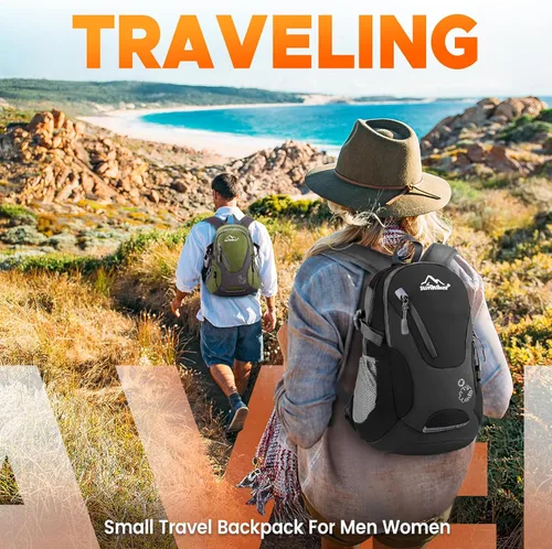 Miniatura 6 de sunhiker Pequeña mochila de senderismo para mujeres y hombres, 20L, ligera, mochila de viaje, mochila casual para ciclismo, acampar al aire libre