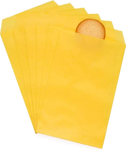 Miniatura 2 de Quotidian Bolsas de papel pequeñas a prueba de grasa de color rojo fresa de 3 x 5 pulgadas (3.1 x 5.2 in) paquete de 100 – golosinas de panadería