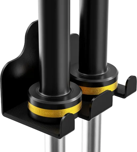 Miniatura 9 de JNIHEEP Colgador de Barra Olímpica, Estante de Barra de Gimnasio para Garaje, Estante de Montaje Vertical para Barras, Recubierto en Polvo Negro