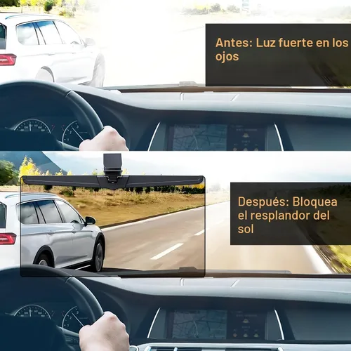 Miniatura 4 de Extensor de visera solar Veharvim para automóviles, extensor de visera de coche polarizado bloqueador solar UV400, extensión de visera ajustable
