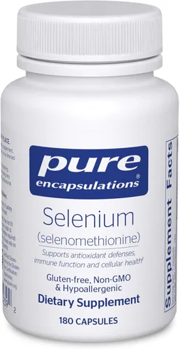Pure Encapsulations Selenio - 200 mcg - para una función celular saludable, sistema inmunológico y defensas antioxidantes - Suplemento mineral -