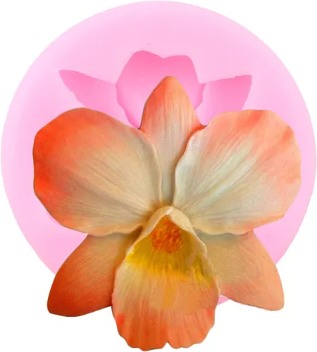 Miniatura 8 de Mujiang Molde de silicona con diseño de flores y orquídeas de chocolate, para decoración de pasteles, pasta de goma de mascar, juego de 4