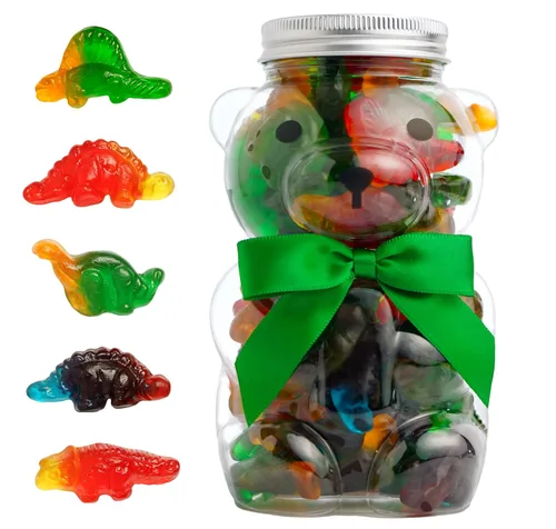 Miniatura 10 de Bear Necessities Osos Gominosos en Frasco de Oso - Lindo Lazo, Caramelos Gomosos Envasados a Mano, Regalo - Elaborados y Hechos en los EE. UU.