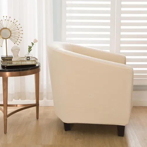 Miniatura 8 de Fundas de terciopelo para silla de bañera de 2 piezas con funda de cojín, fundas de alta elasticidad para sillón de club, funda protectora