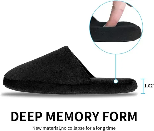 Miniatura 2 de 3 pares de pantuflas de spa de lujo, espuma viscoelástica de algodón, antideslizantes, puntera cerrada, lavables para hoteles, invitados, viajes