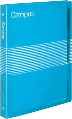 Miniatura 10 de KOKUYO Campus B5 Cuaderno de carpetas con 5 separadores de pestañas, cubierta de PP, 26 agujeros, capacidad de 100 hojas, azul, importación de Japón