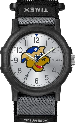Miniatura 36 de Timex Reloj unisex Collegiate Recruit de 1.496 in - Tennessee Volunteers con correa de tela negra Texas Tech Red Raiders
