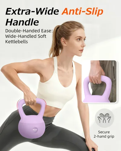Miniatura 4 de Soft Kettlebell, Safe Strength Training Kettle bell, Cushioned Impact-Resistant Base and Anti-Slip Grip Weight, Kettlebells Set for Home Workouts