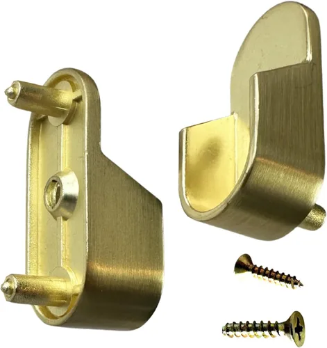 Miniatura 13 de Barra de armario ovalada larga de 36" Barra de ropa para armario resistente Latón satinado 1 paquete Varilla de 36