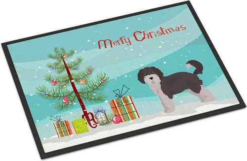 Miniatura 21 de Caroline's Treasures CK3799MAT Akita Shepherd - Tapete de árbol de Navidad de 18 x 27 pulgadas, tapete para puerta delantera, interior y exterior