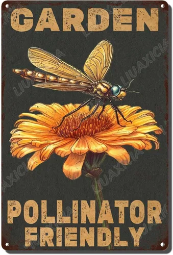 Miniatura 17 de LIUAXICIA Letreros divertidos de metal con texto en inglés "In The Garden to Lose My Mind and Find My Soul Bee Garden - Letreros de lata
