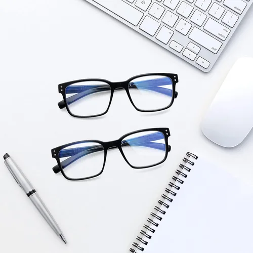 Miniatura 7 de SIGVAN Gafas de lectura con bloqueo de luz azul para hombres y mujeres, lectores de bisagra de resorte para computadora, anteojos de marco cuadrado