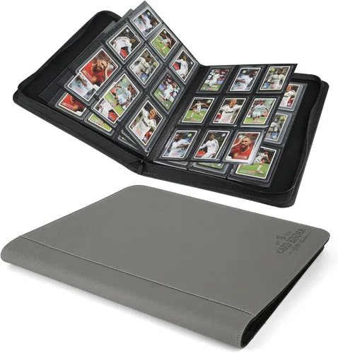 Miniatura 10 de Carpeta Toploader rígida, fundas rígidas con 9 bolsillos para 288 tarjetas. Carpeta de tarjetas con fundas para rígidas "3 × 4", tarjetero (negro)