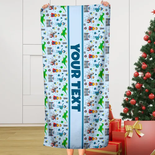 Miniatura 10 de Toalla de baño o playa personalizada para niños, unicornios rosas, nombre/texto personalizado, secado rápido/absorbente para baño de niños, regalo