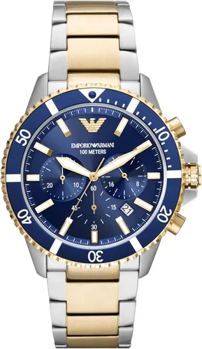 Miniatura 11 de Emporio Armani World Explorer Dive-Inspired Men's Watch with Stainless Steel, Silicone or Leather Band