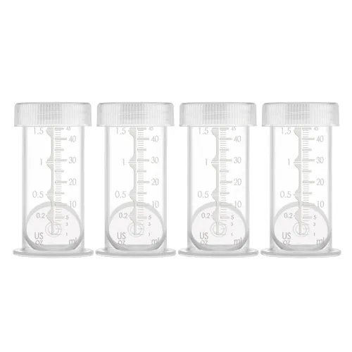 Maymom Envase de 1.5 Oz Diseñado para Almacenamiento de Colostro y Leche; Tapas a Prueba de Fugas, Almacenamiento de Leche Materna en Congelador o