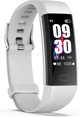 Miniatura 8 de Monitor de actividad con contador de pasos y calorías, cronómetro, frecuencia cardíaca, resistencia al agua IP68, dispositivo de salud con monitor