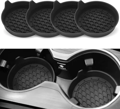 SINGARO - Posavasos para tazas de automóvil, inserto de portavasos de silicona, portavasos universales antideslizantes, accesorios para el interior