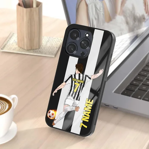 Miniatura 7 de Fundas personalizadas con nombre y número del equipo de fútbol para iPhone 11, 12, 13, 14, 15, 16, 17 Pro Max Plus Mini X 8 SE para Samsung Galaxy