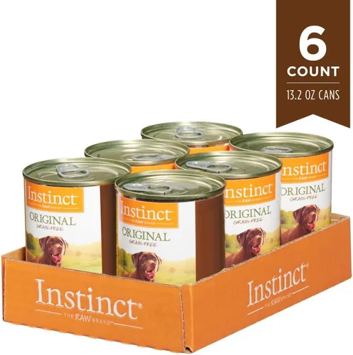 Miniatura 6 de Instinct Comida húmeda original para perros, receta sin granos, conejo real, latas de 13.2 onzas (paquete de 6)