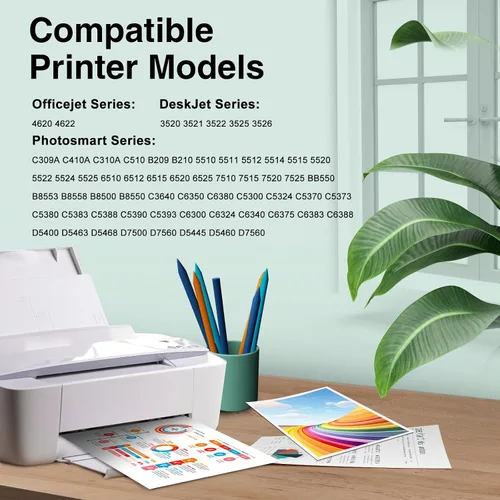 Miniatura 2 de 564XL - Cartuchos de tinta negros para impresoras HP (6 negros), alto rendimiento para cartuchos de tinta HP 564XL para HP Ink 564 funciona