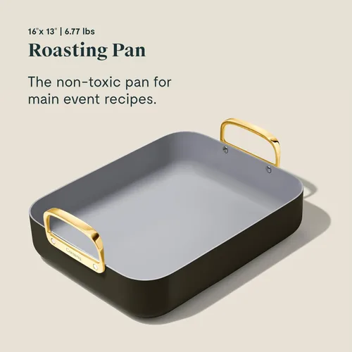Miniatura 4 de Caraway Bandeja para Asar - Bandeja para Asar de 16x13" con Rejilla - Revestimiento Cerámico Antiadherente - No Tóxico, Libre de PTFE y PFOA - Apto