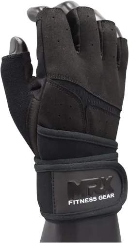 Miniatura 4 de MRX - Guantes de levantamiento de pesas para hombres, guantes de entrenamiento para hombre, guantes de levantamiento de muñeca, guantes de gimnasio