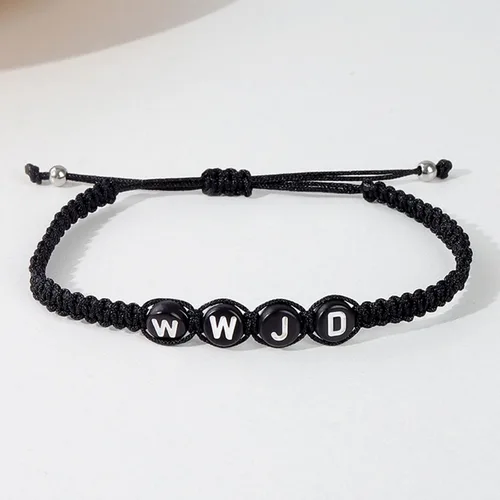 Miniatura 69 de Long tiantian WWJD - Pulsera con texto en inglés «What Would Jesus Do», pulseras WWJD para mujeres, pulseras W.W.J.D para hombres, joyería