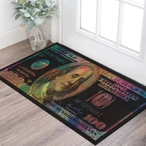 Miniatura 33 de GUBIYU Alfombra de baño negra para baño, alfombra negra y dorada, alfombra de área grande, alfombra de área moderna, alfombra de piso de cien