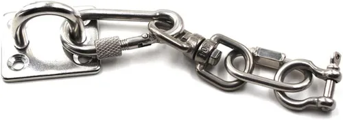 Miniatura 5 de Flomore M10 - Gancho de techo para placa de ojo de acero inoxidable 304, resistente para colgar (paquete de 2, tornillos incluidos)