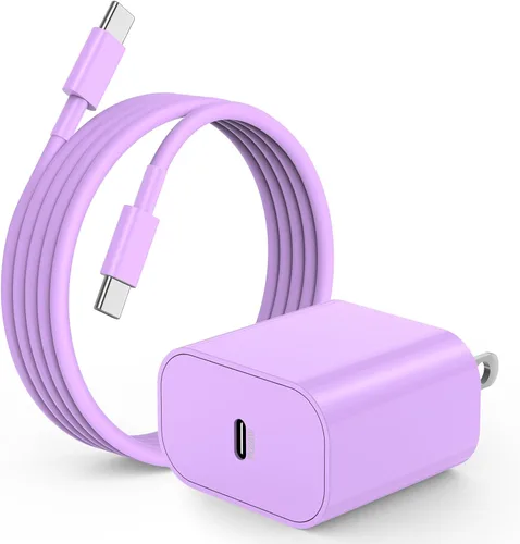 Miniatura 14 de Cargador para iPhone 17 16 15, enchufe de bloque de carga rápida USB C de 20 W y cable tipo C a C de 6 pies largo para Apple iPhone 17 Pro Max/17