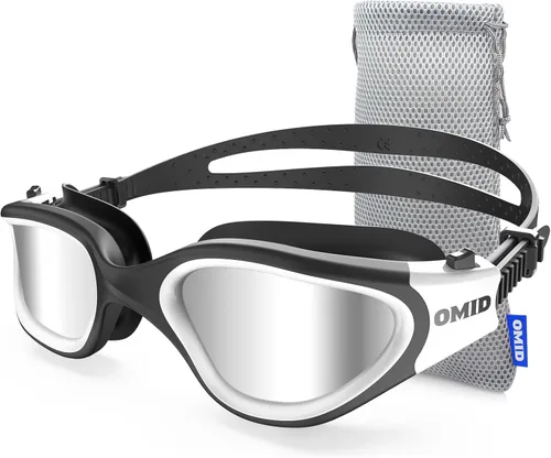 Miniatura 20 de OMID - Gafas de natación polarizadas P2, gafas antivaho para natación para hombres y mujeres adultas Marco A7-allblack Lente Plata
