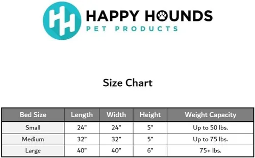 Miniatura 8 de Happy Hounds Milo - Cama cuadrada copetuda para perro, cemento, pequeña (24 x 24 pulgadas), 24.0 pulgadas de largo x 24.0 pulgadas de ancho x 5.0
