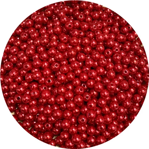 Miniatura 18 de 400 cuentas de perlas de satén de 0.315 pulgadas (0.315 in) redondas sueltas de plástico para hacer joyas, aretes, pulseras, collares, llaveros