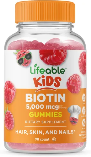 Miniatura 2 de Lifeable Biotin Kids + probiótico 2 mil millones de UFC para niños, paquete de gomitas – Gran sabor, suplemento vitamínico, sin gluten, sin OMG