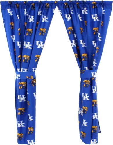 College Covers Everything Comfy Kentucky Wildcats - Juego de paneles de cortina, 2 paneles, 2 alzapaños a juego, 42 pulgadas de ancho por 63