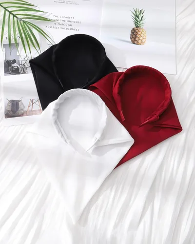 Miniatura 7 de HAIMEIKANG Diademas florales para mujer, bandanas bohemias para el cabello, bufanda, pañuelo triangular, bandas para el cabello de color sólido