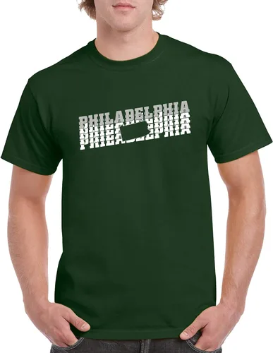 Miniatura 2 de UGP Campus Apparel Retro Repeat - Camiseta deportiva del orgullo de la ciudad Bosque Filadelfia