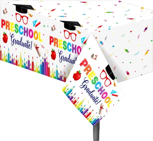 Miniatura 87 de 1 paquete de mantel de plástico con diseño de bandera americana del 4 de julio para fiesta, 54 x 87 pulgadas de largo, mantel rectangular para bufé