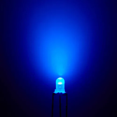 Miniatura 2 de CHANZON 100 unids 0.118 in rojo y azul difuso LED luces de diodo común (esmerilado redondo bicolor) iluminación brillante bombillas lámparas E) Rojo