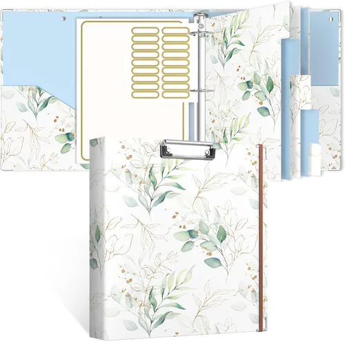 Miniatura 27 de Rouidr Carpeta de 3 anillos con portapapeles, 1 pulgada, 8.5 x 11 pulgadas, tamaño carta, carpetas organizadoras con pestañas divisorias y fundas