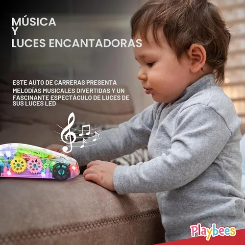 Miniatura 6 de Playbees Juguete de coche transparente iluminado, juguetes para niños autistas de 3 a 5 años, juguete sensorial para niños con autismo, juguetes