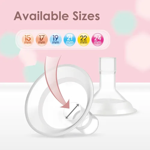Miniatura 8 de Maymom MyFit Serie Cómoda de 24 mm Diseño de Dos Piezas Protector de Pecho Compatible con Piezas de Sacaleches Medela; Reemplaza a los Protectores
