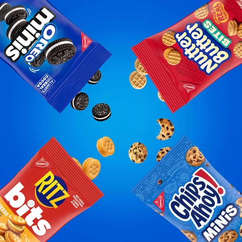 Miniatura 4 de Mini galletas OREO, mini galletas CHIPS AHOY!, Nutter Butter Bites y RITZ Bits galletas de queso, paquete surtido, 15 bolsas grandes