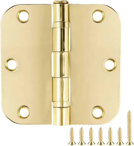 Miniatura 9 de Paquete de 12 bisagras redondeadas para puerta, con radio de 5/8 de pulgada, negro mate, 3.5 x 3.5 pulgadas Negro mate redondeado