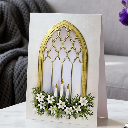 Miniatura 12 de Lapoo Troqueles geométricos para hacer tarjetas, duradero, troquelado de metal para álbum de recortes, álbum de fotos, tarjetas de papel decorativo