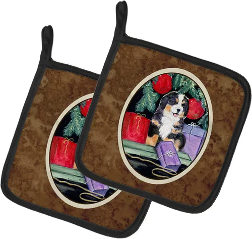 Miniatura 163 de Caroline's Treasures SS8617PTHD - Juego de soportes para ollas de cocina resistentes al calor, almohadillas calientes para horno para cocinar, Husky